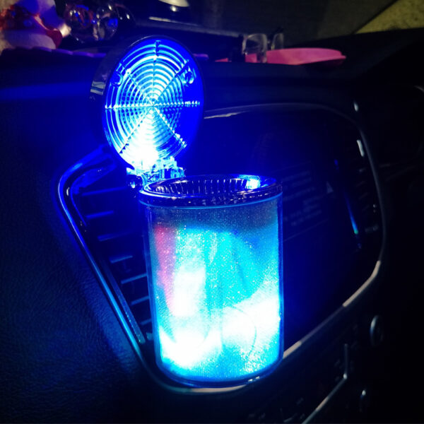 Luminous Smart Ashtray – RGB LED Car Ashtray with Smoke Control - Image 2