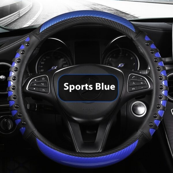 Premium Leather-Silicone Steering Wheel Cover - Image 3