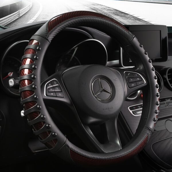 Premium Leather-Silicone Steering Wheel Cover - Image 8