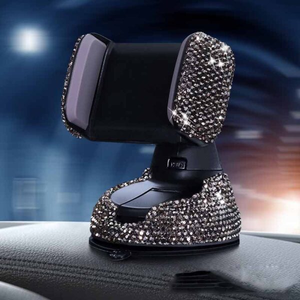 Luxe Diamond Car Phone Holder – 360° Adjustable, Multi-Mount Design - Image 9