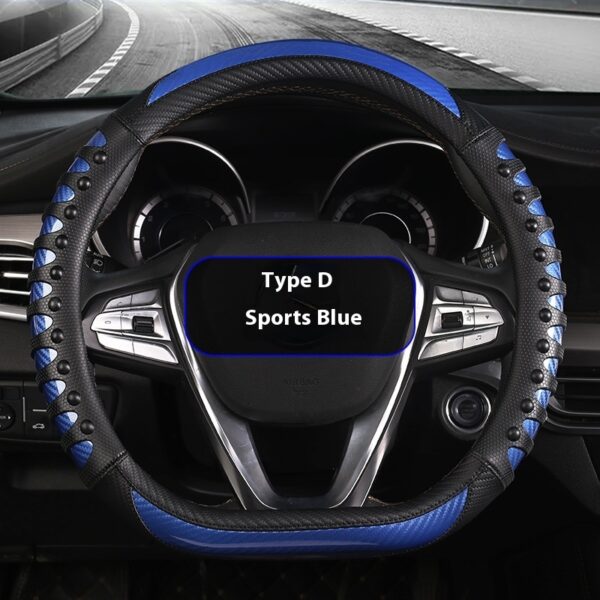 Premium Leather-Silicone Steering Wheel Cover - Image 9