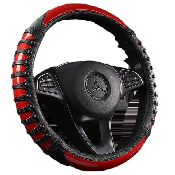 Premium Leather-Silicone Steering Wheel Cover - Image 7