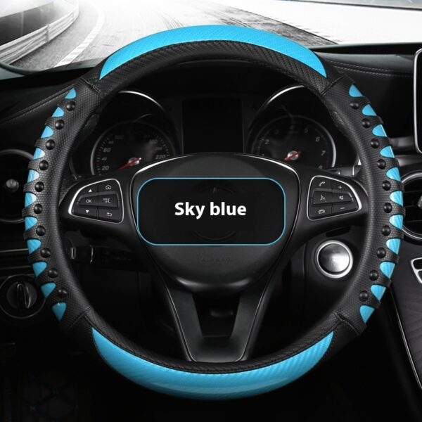 Premium Leather-Silicone Steering Wheel Cover - Image 6