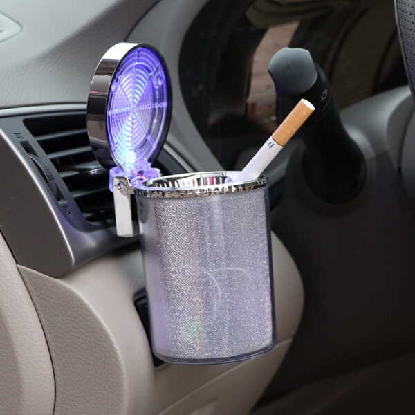 Luminous Smart Ashtray – RGB LED Car Ashtray with Smoke Control