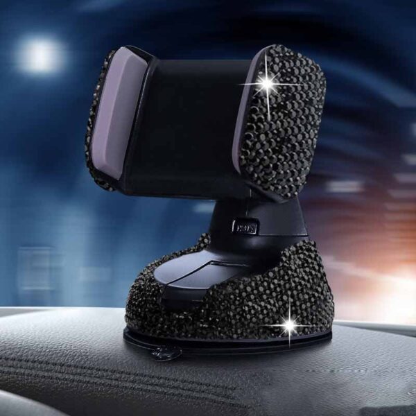 Luxe Diamond Car Phone Holder – 360° Adjustable, Multi-Mount Design - Image 8